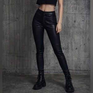Blank NYC Black Faux Leather Pants 31